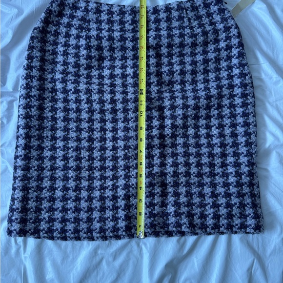 Amanda Smith Tweed Skirt Womens 12 Purple White Career Pencil Skirt - Picture 2 of 5